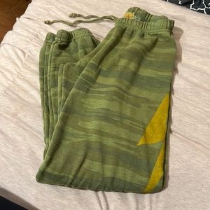 Aviator nation camo lightning bolt jogger sweatpants